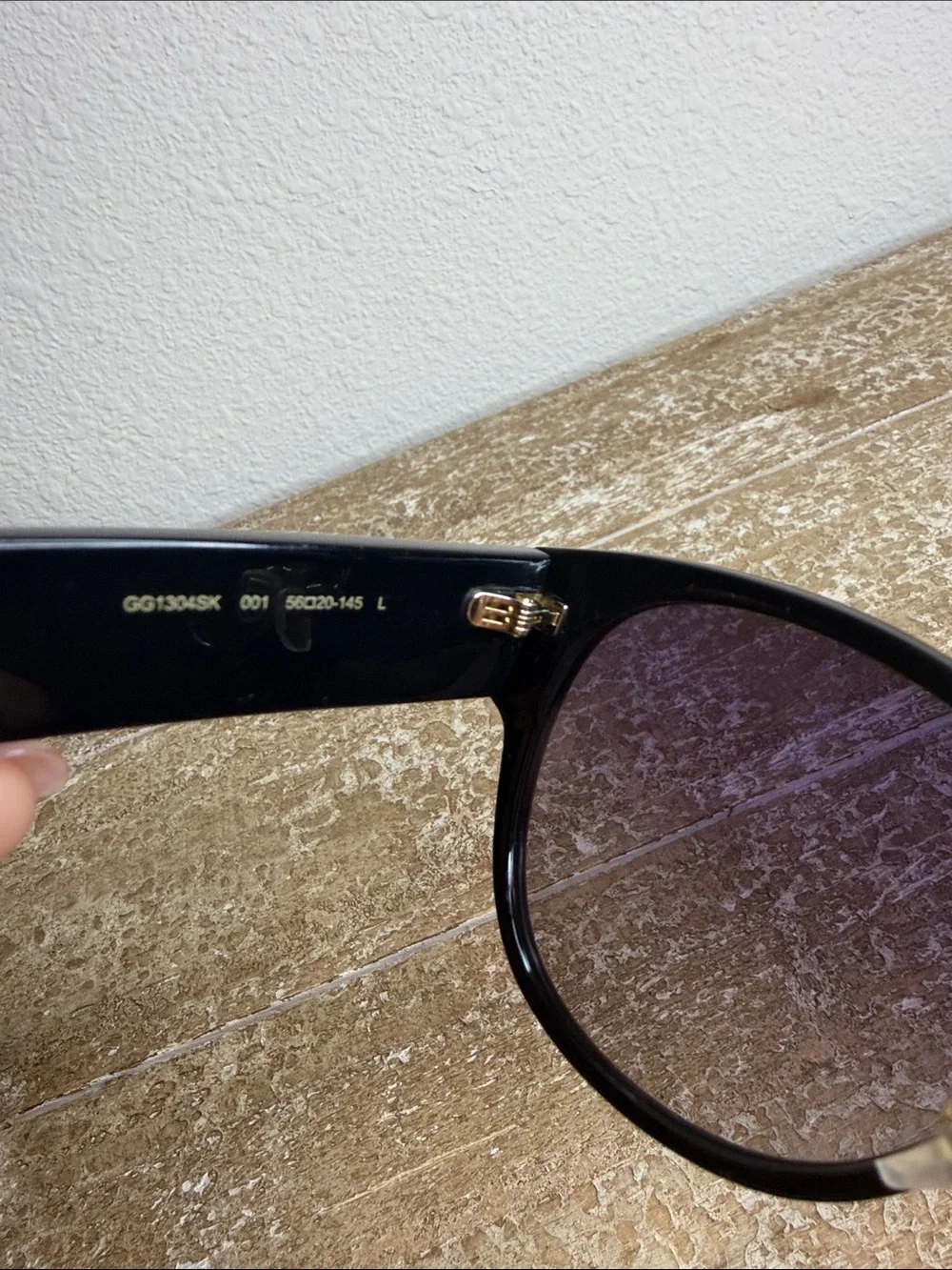 Gucci GG1304SK 001 Sunglasses Women's Black/Havana/Grey Gradient 56mm
